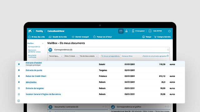 Consultar la teva correspondència a CaixaBankNow