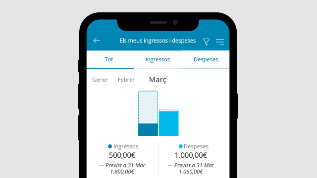 Controlar els teus ingressos i despeses amb Les meves Finances