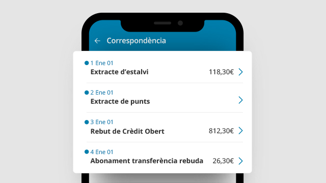 Consultar la teva correspondència a CaixaBankNow